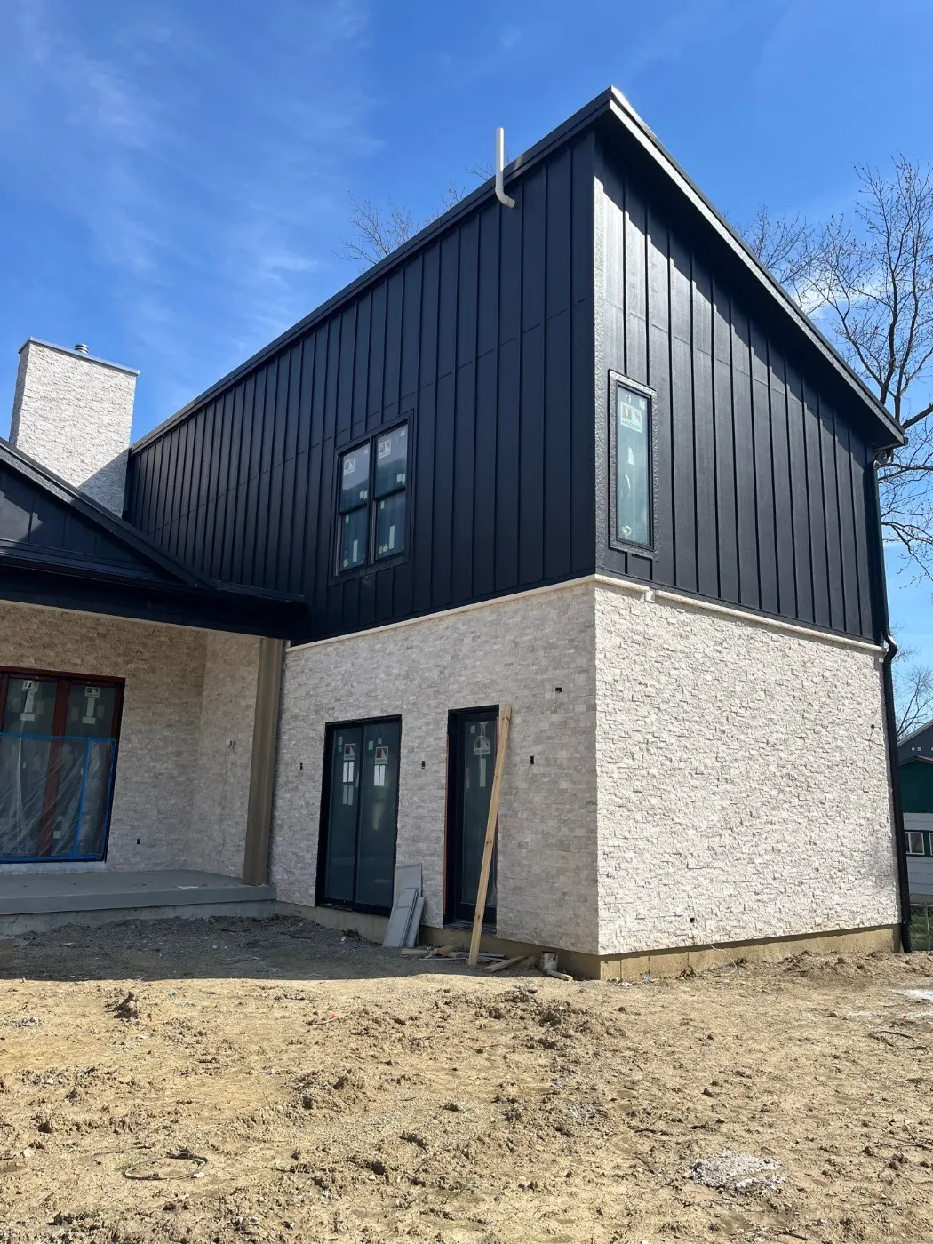 Storm damage documentation on a Bellwood commercial building