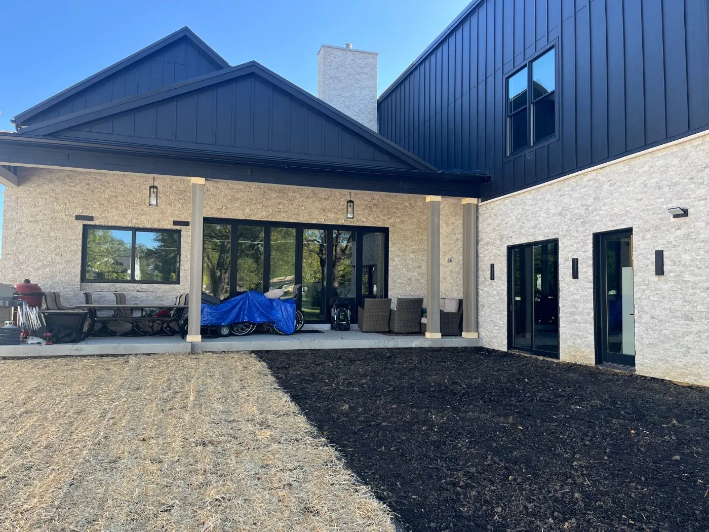 Tarping and dry-in on a Bellwood commercial roof